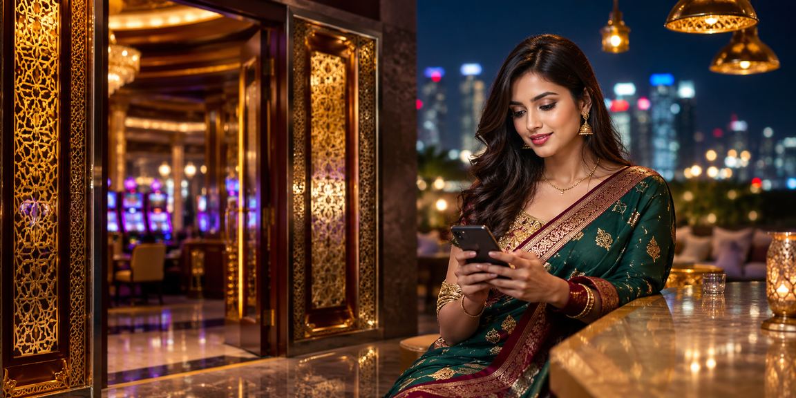 বান্দরবানে শাড়ি পরা একজন ব্যবহারকারী মোবাইলে x8b ক্যাসিনো ব্যবহার করছেন